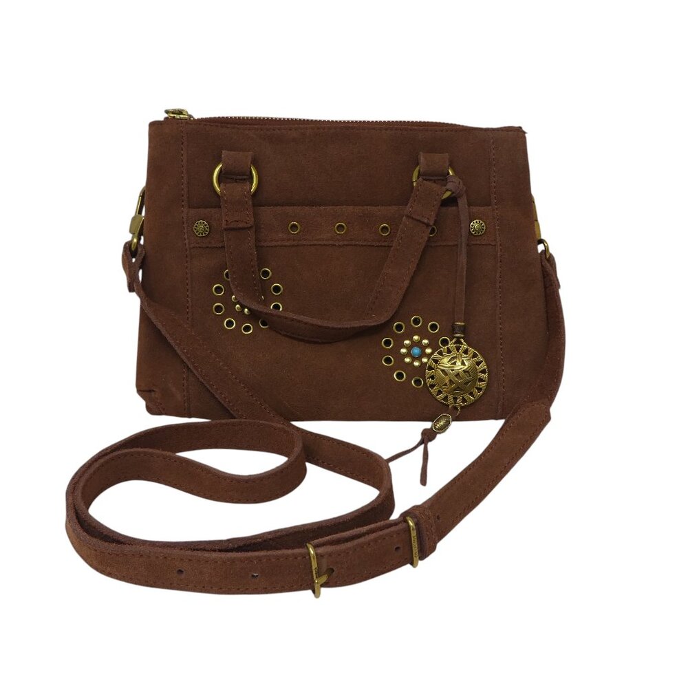 The Sak Collective Brown Suede Boho Crossbody Bag Purse